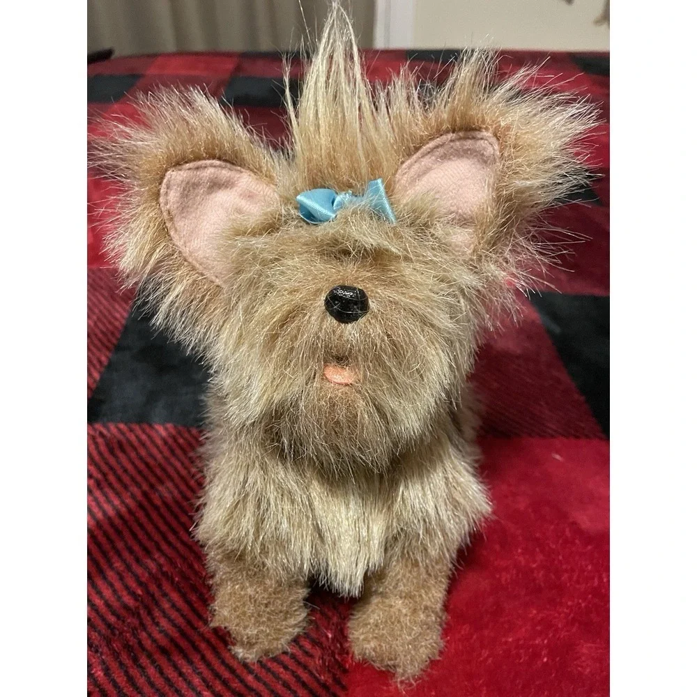 Hasbro FurReal Friends Yorkie Blue‎ Bow Teacup Pups Interactive Dog 2007 Works